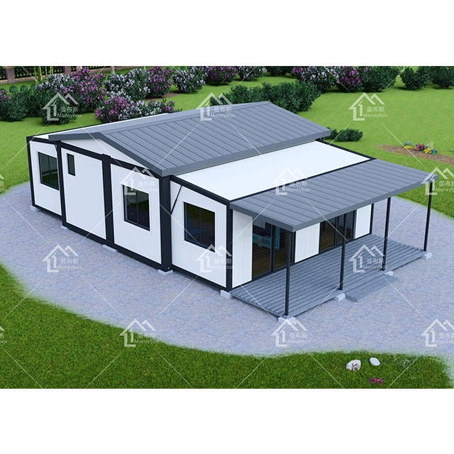 Casa contenedor expandible modular prefabricada de lujo de tres dormitorios de 40 pies