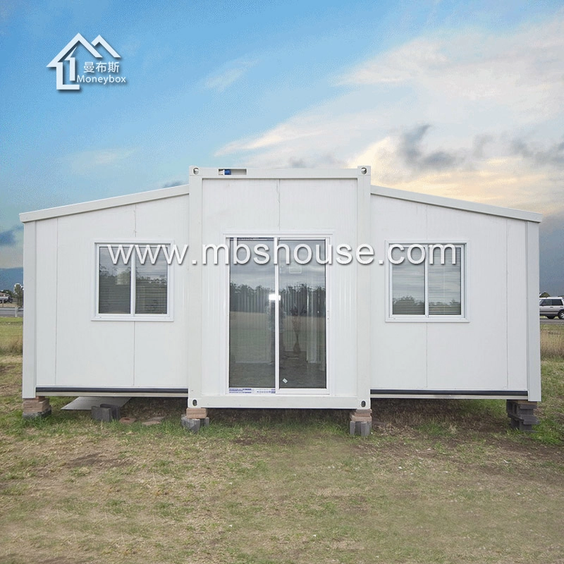 Casa contenedor expandible de dos dormitorios con sala de estar de instalación rápida a la venta