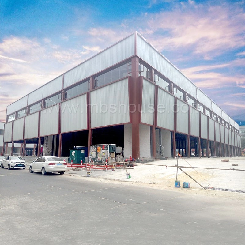 Nuevo diseño de estructura de acero ligero edificio de almacén industrial