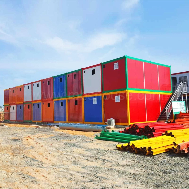 Casa contenedor desmontable prefabricada personalizada para campo de trabajo