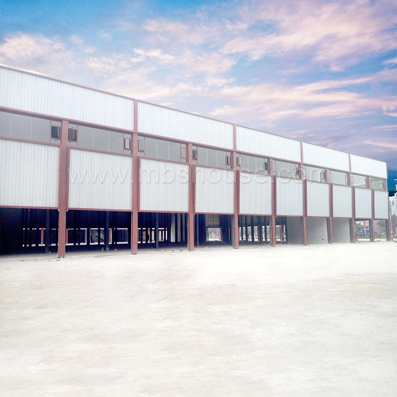 Nuevo diseño de estructura de acero ligero edificio de almacén industrial