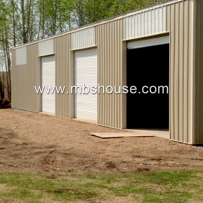 Edificio familiar de estructura de marco de acero modular para almacén/garaje