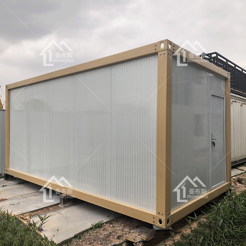 Diseño de cobertizo de almacenamiento con conjunto de contenedores móviles para exteriores