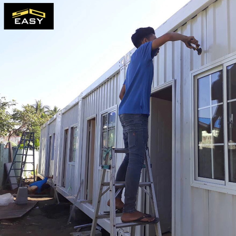 Diseños de casas de construcción rápida, alojamiento para estudiantes en contenedores prefabricados.