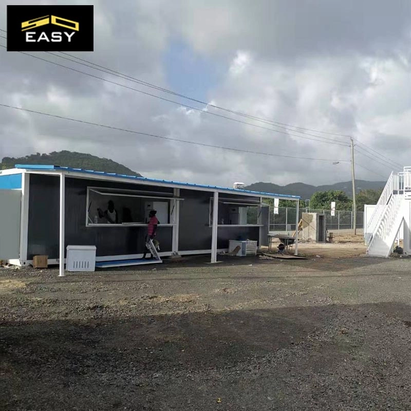 Casa contenedor modular de paquete plano para planos de construcción de campamentos de verano portátiles