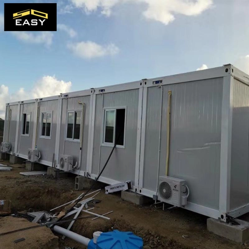 Casa contenedor modular de paquete plano para planos de construcción de campamentos de verano portátiles