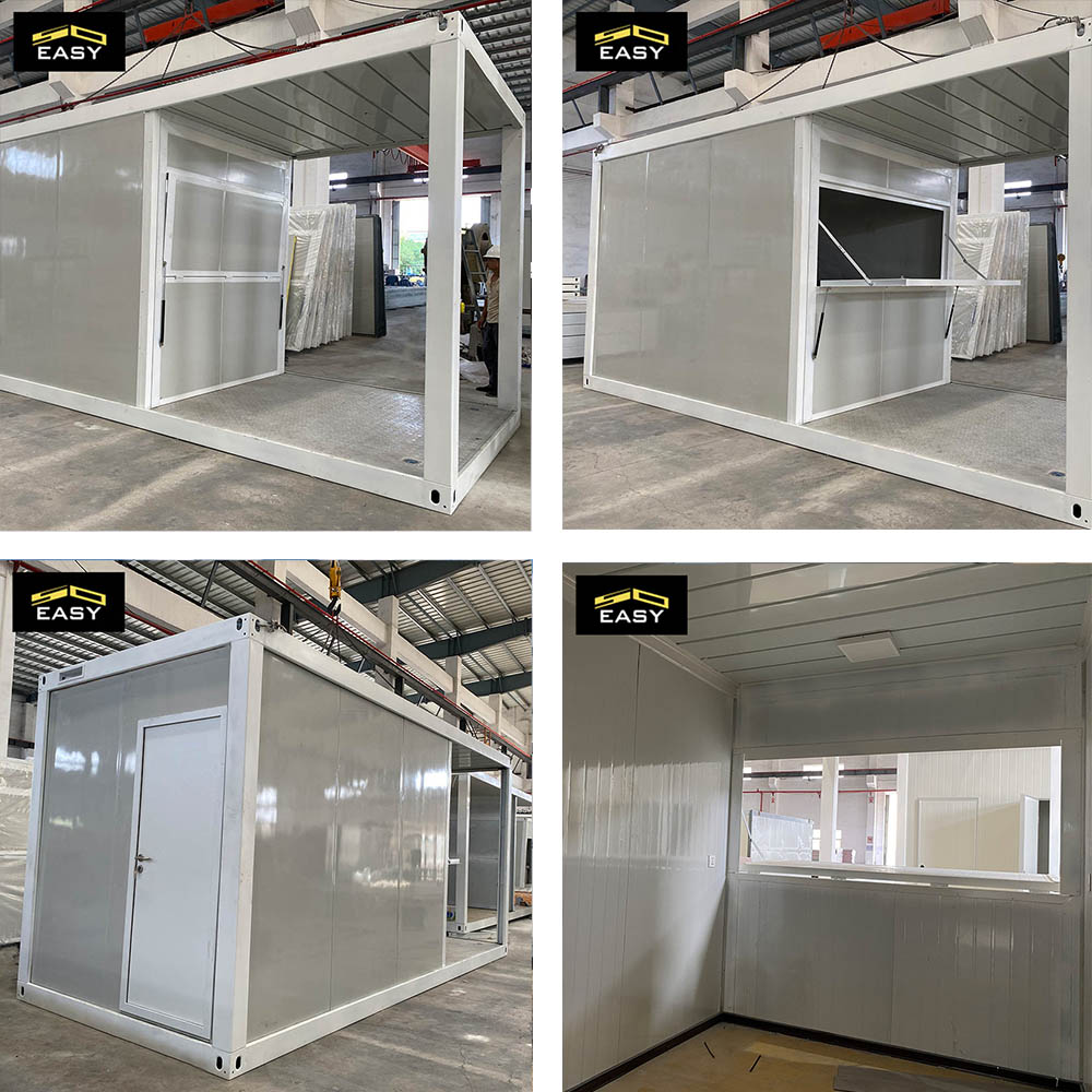 Construyendo una pequeña tienda de contenedores de envío interior de 20 pies en Singapur