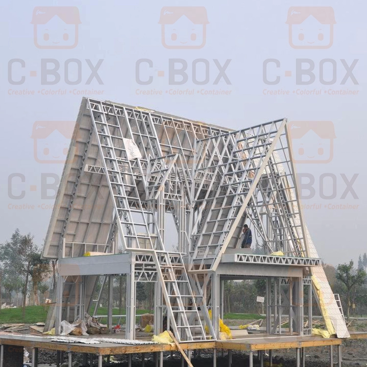 Casa de estructura de acero ligera del fabricante de la fábrica del edificio de la estructura de acero del indicador ligero del palmo grande