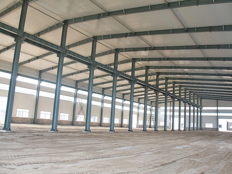 Edificios prefabricados de almacén de almacenamiento con estructura de acero ligero