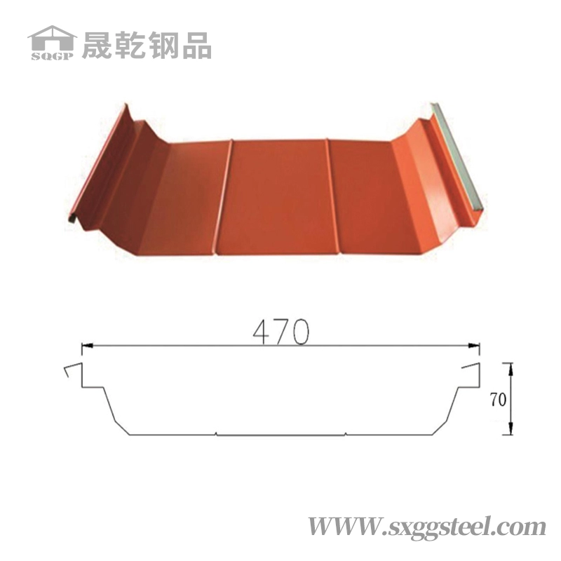 Placa de tejado unida serie tipo U 470