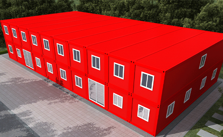 Dormitorio contenedor prefabricado de 3 pisos