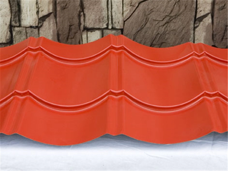 828 hojas de techumbre de acero corrugado del panel de pared de la placa de teja esmaltada