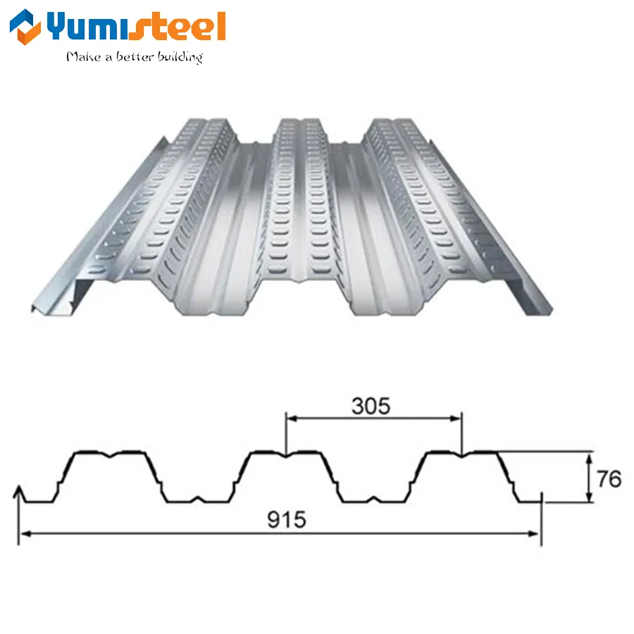 Plataforma de acero estructural compuesto para losa de hormigón de un edificio de varias alturas
