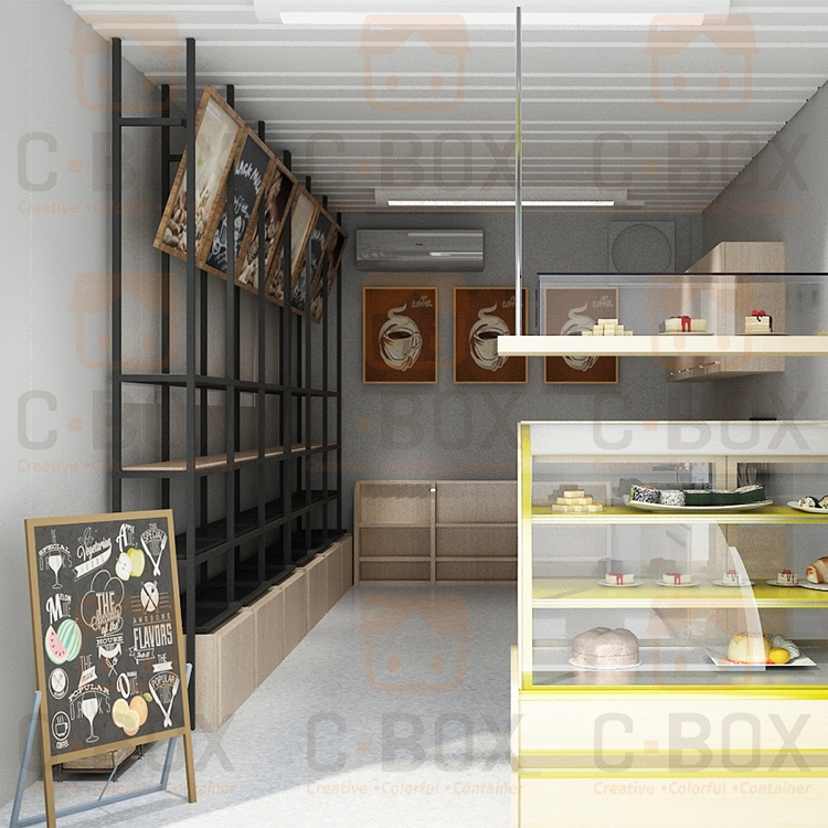 Casa contenedor de paquete plano para café/pastelería/tienda de ropa