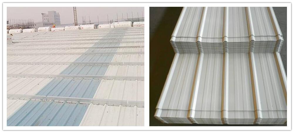 Las placas de acero de colores más utilizadas para techos.