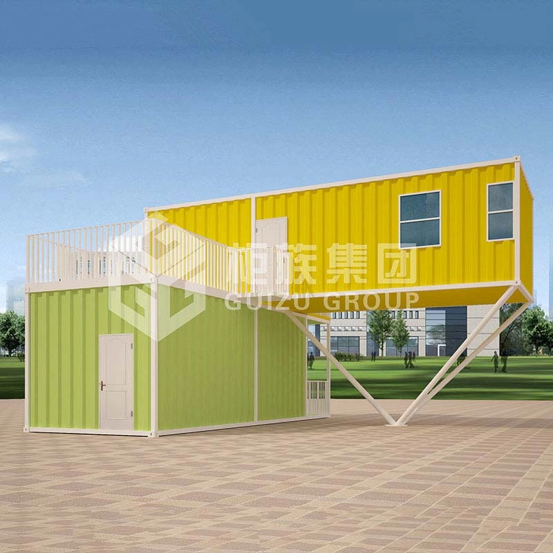 Casa prefabricada modificada con contenedor dúplex de fabricante chino para vivir con acero