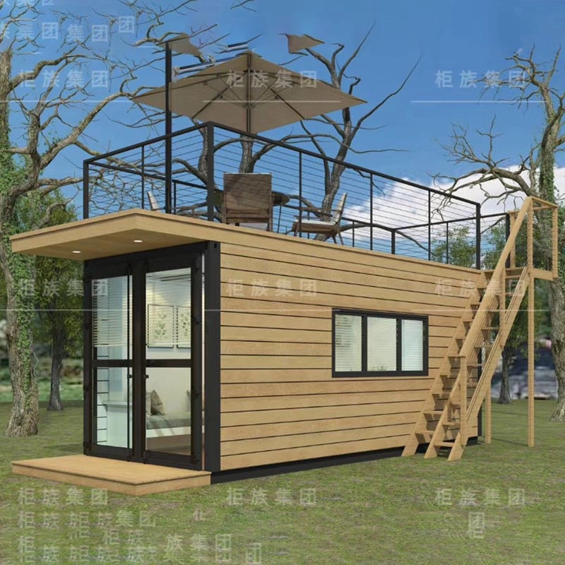 Casa de cabaña de troncos modular prefabricada para vacaciones