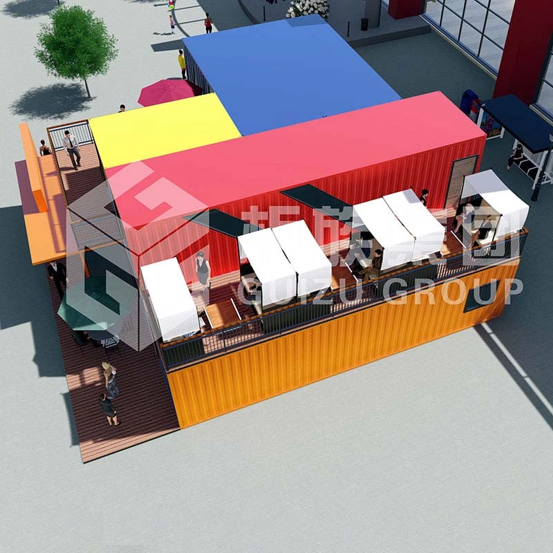 Lugar de entretenimiento de contenedor de envío ensamblado modular de 40 pies de suministro de fábrica de China