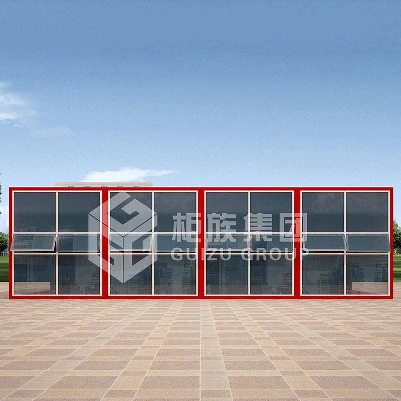 Casa contenedor móvil prefabricada personalizada de fábrica ODM China para oficina con ventanas francesas