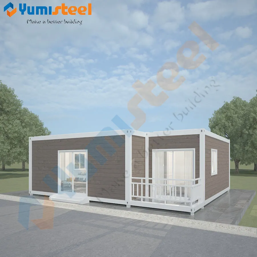 Casa contenedor con estructura de acero para vacaciones/vivienda aislada con lana de roca