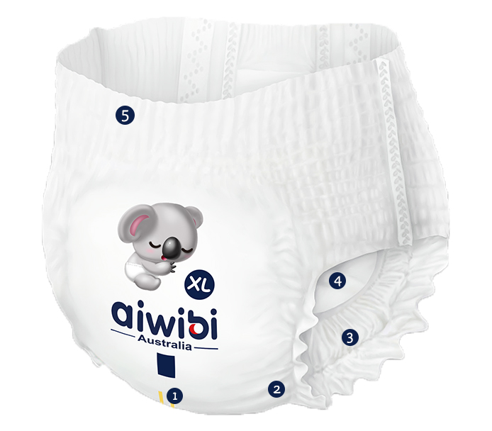 Pantalones de bebé con protección contra fugas modelo 3d