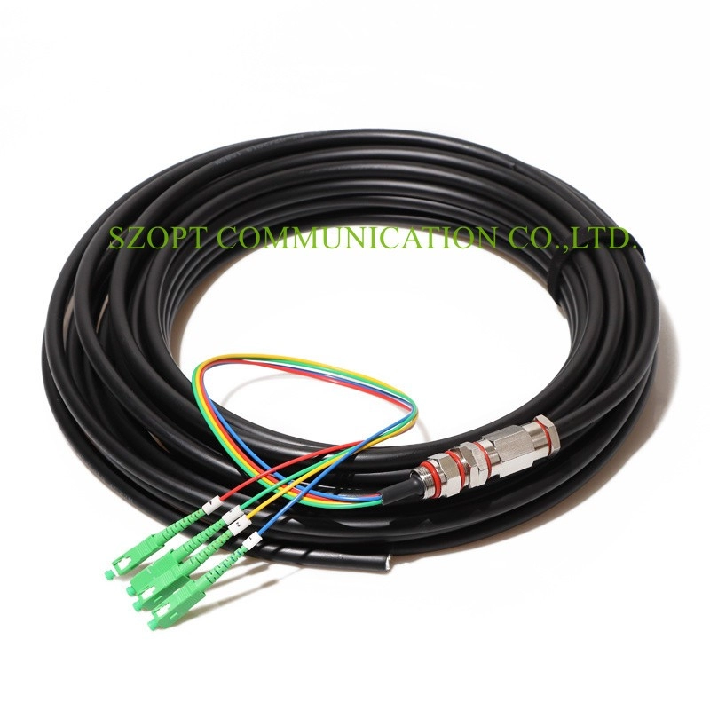 Cordones de conexión al aire libre impermeables de fibra de PE 2core 4core 12core