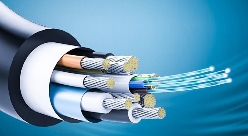 Estructura interior del cable hdmi de fibra óptica.