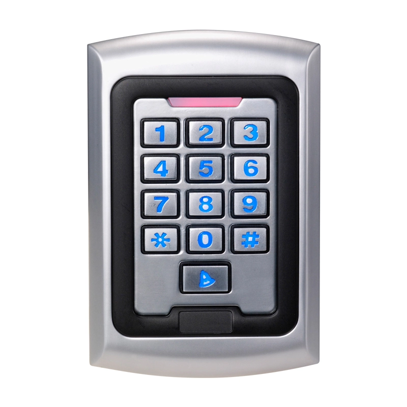 Control de acceso antivandálico de una puerta con teclado retroiluminado