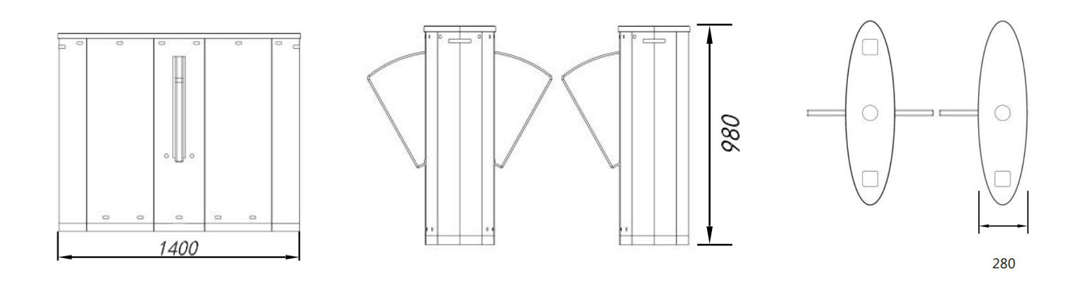 proveedor de puertas de barrera con solapa