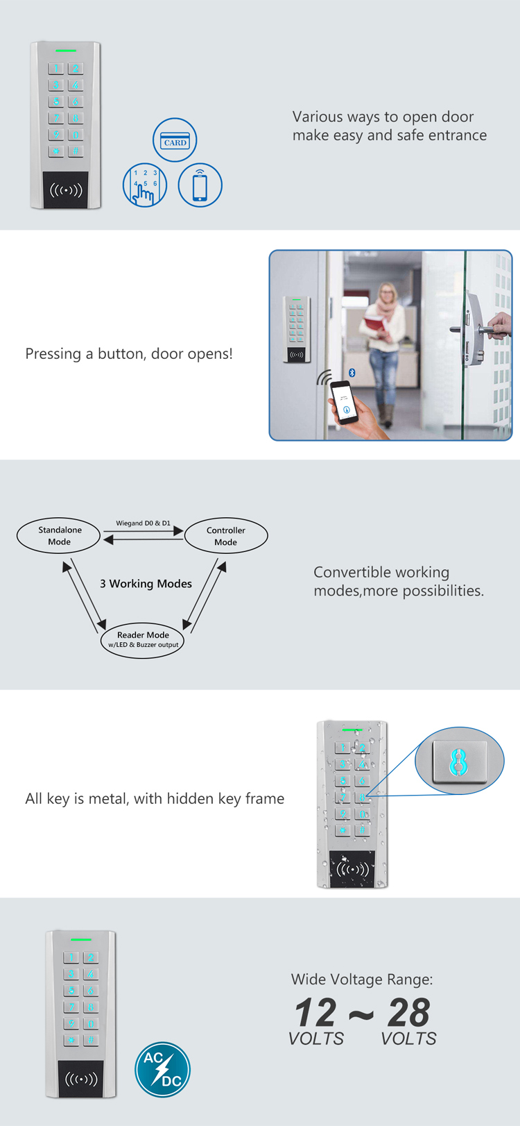 Control de acceso a metales Bluetooth