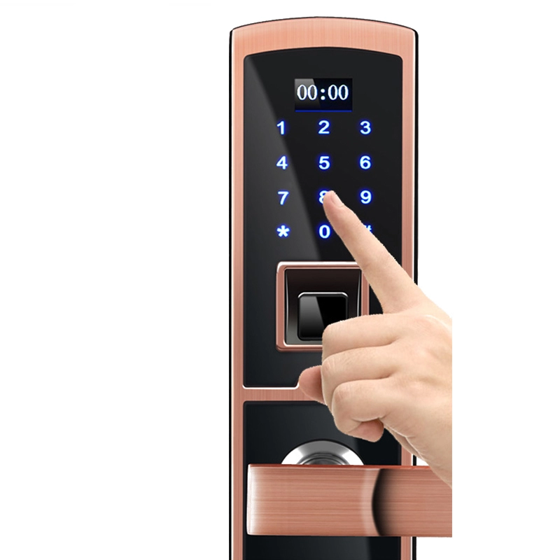 Cerradura de puerta biométrica con huella digital
