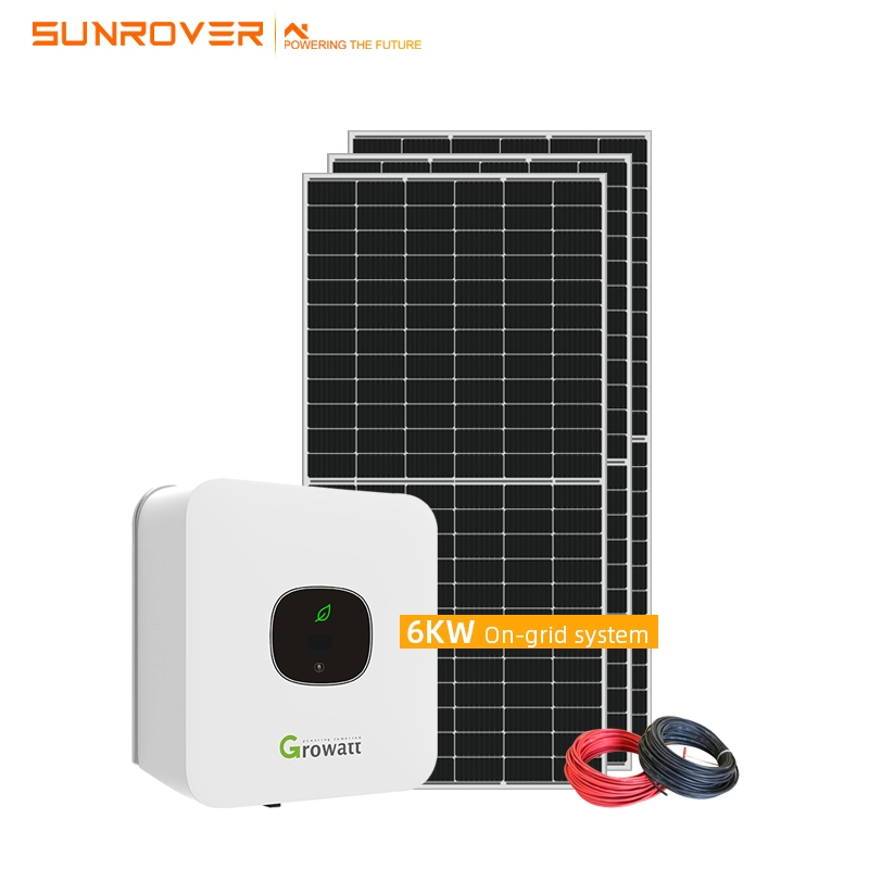 Precio de fábrica 6KW Sistema de panel solar en red para el hogar
