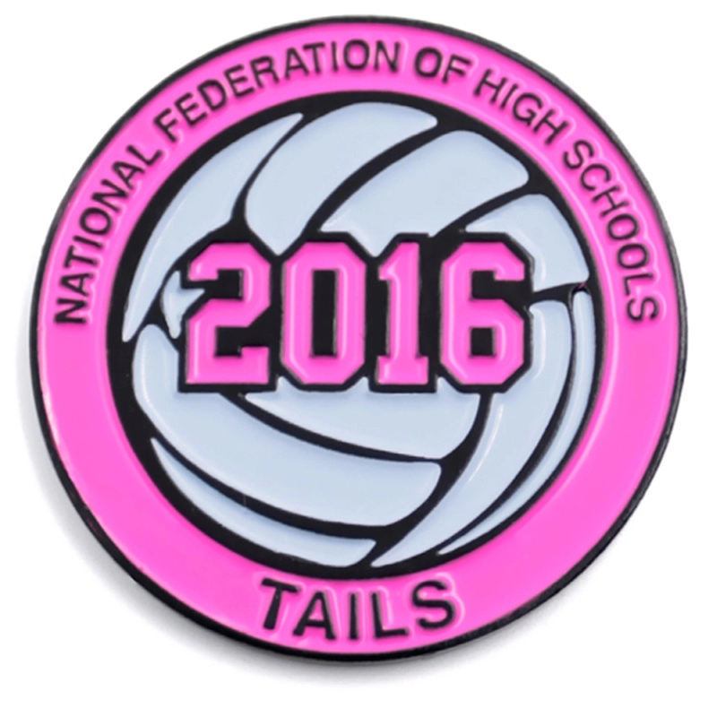 Fábrica personalizada de monedas conmemorativas de voleibol escolar