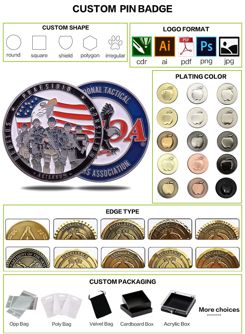 monedas de desafío militar