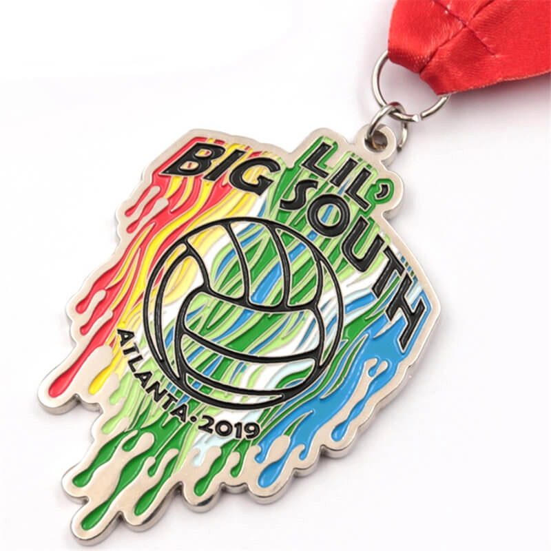 Fabricante personalizado de medallas deportivas de voleibol de metal