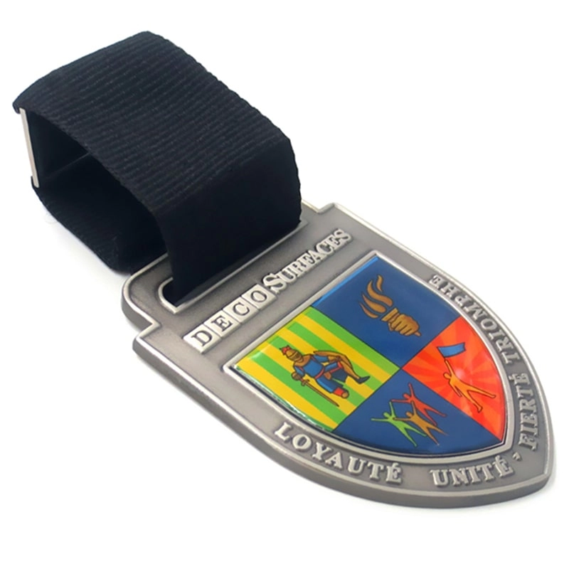 Medallas de aleación de zinc personalizadas de fábrica con epoxi.