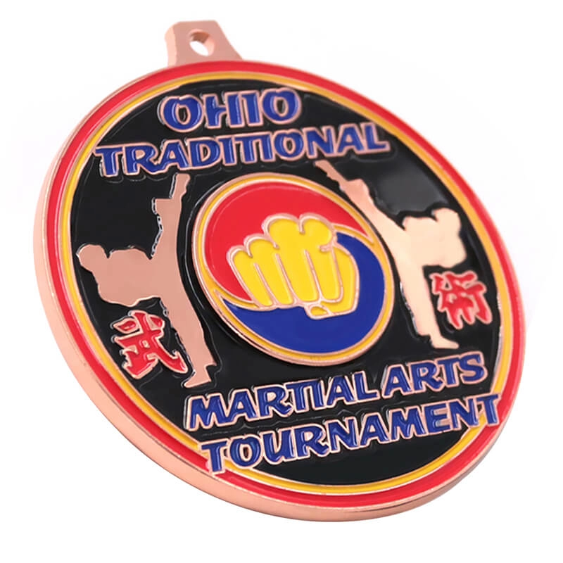 Medalla de competición de artes marciales personalizada de fábrica.