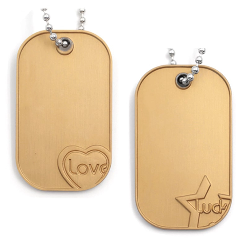 Fabricante personalizado de placa de identificación de metal Lucky Love