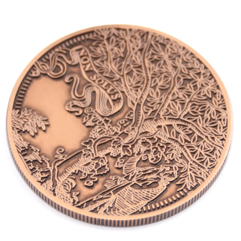 Fabricante de monedas conmemorativas de cobre con revestimiento de aleación de zinc