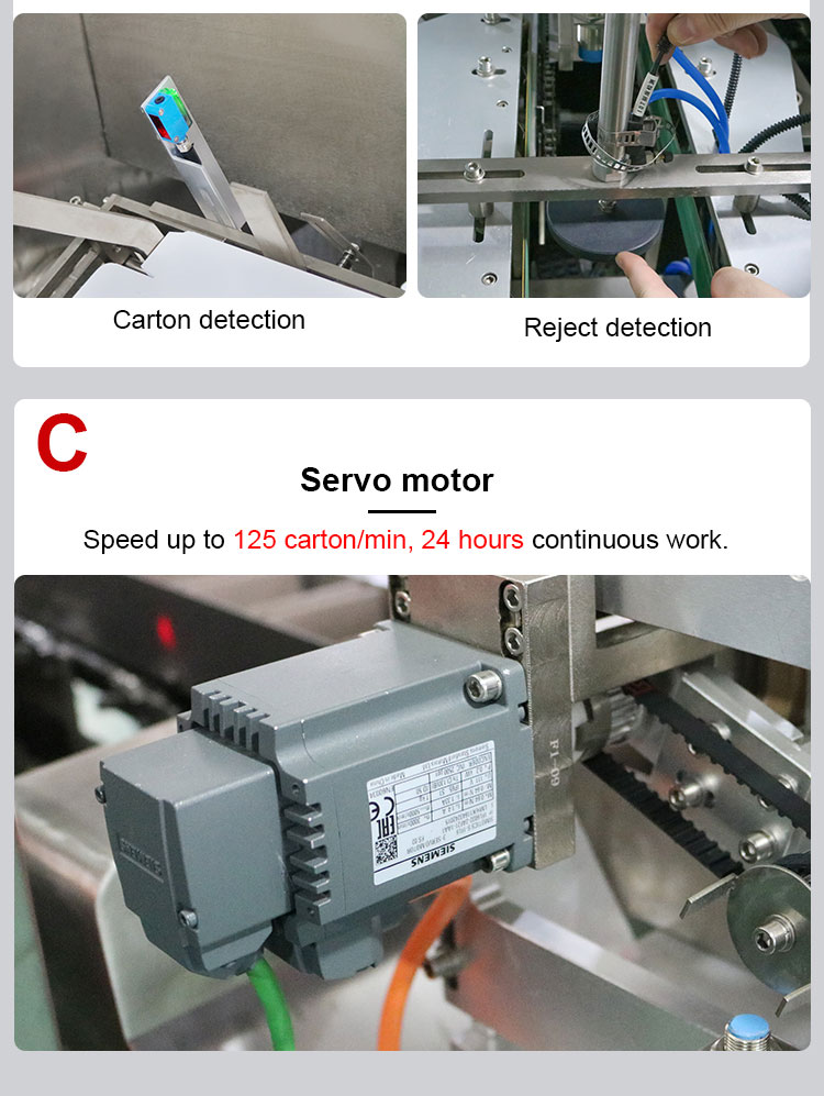 empaquetadora automática de cajas de cartón