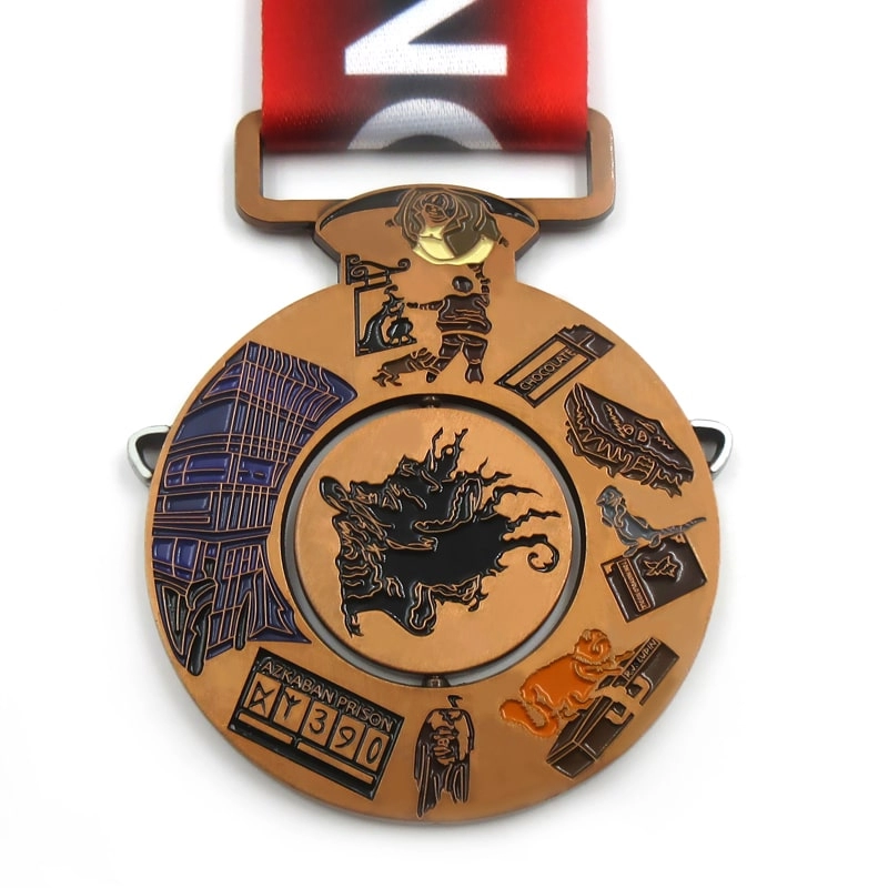 Medalla del club de carrera giratoria personalizada del proveedor