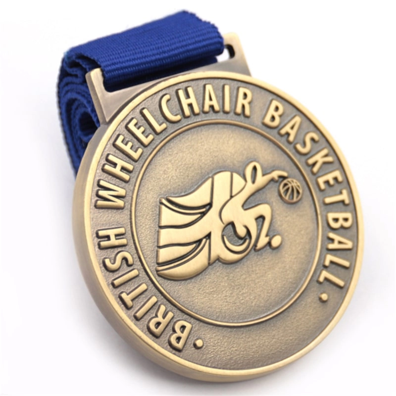 Fabricante personalizado de medallas de baloncesto de bronce, oro, plata