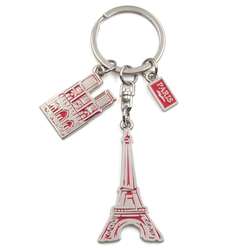 Proveedor personalizado del llavero del metal de la torre Eiffel de París