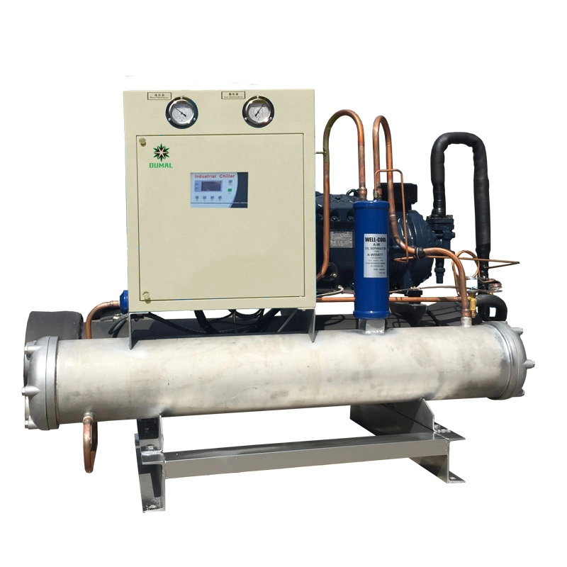 Enfriador de agua industrial con intercambiador de calor de acero inoxidable