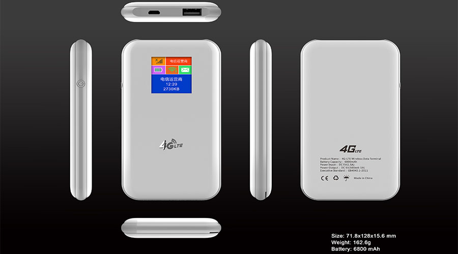 Terminal de datos del enrutador inalámbrico 4g Lte blanco